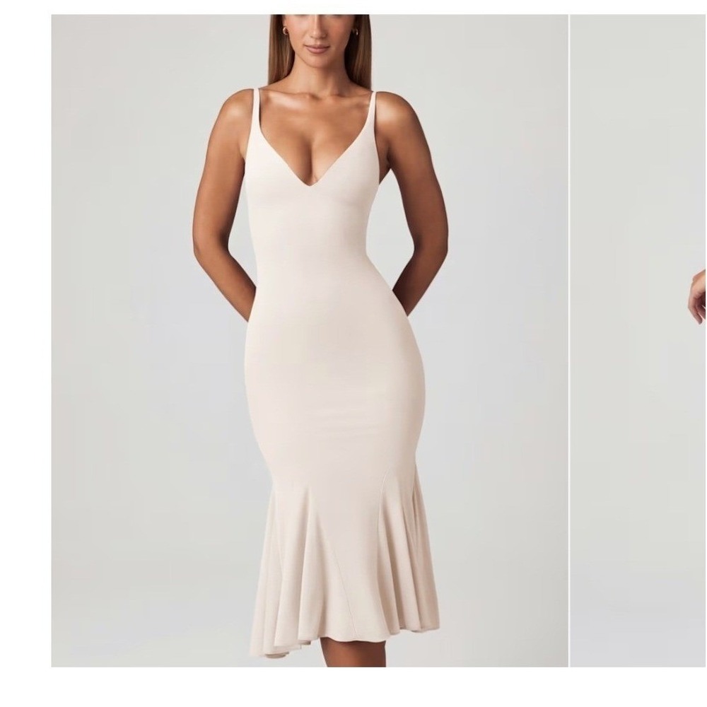 Oh Polly Elowen Ivory V-Neck Godet Midaxi Dress Size US 14 NEW Bridal Summer